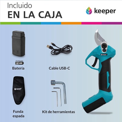 Tijera Poda Bateria Keeper KP25 